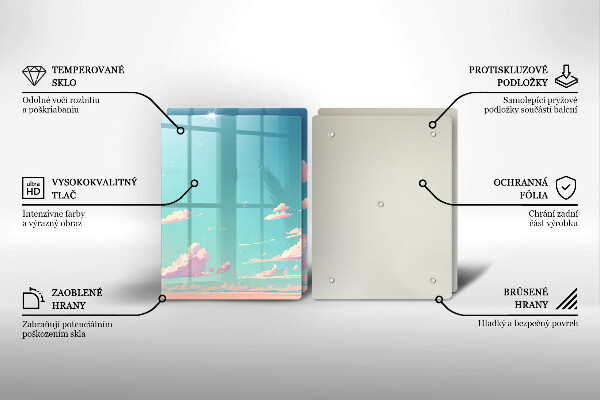 Tagliere in vetro temperato Paradiso da favola