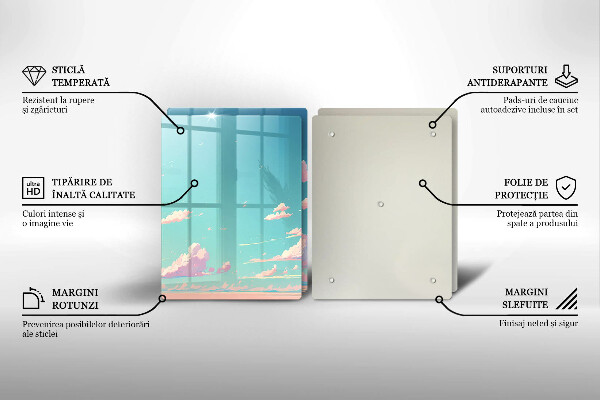 Tagliere in vetro temperato Paradiso da favola