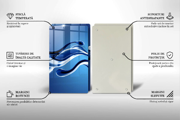 Tagliere in vetro temperato Astrazione fluida