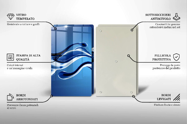 Tagliere in vetro temperato Astrazione fluida