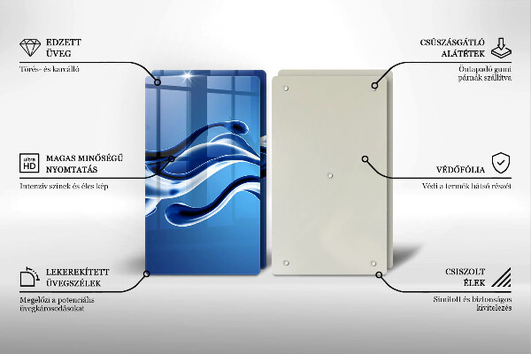 Tagliere in vetro temperato Astrazione fluida