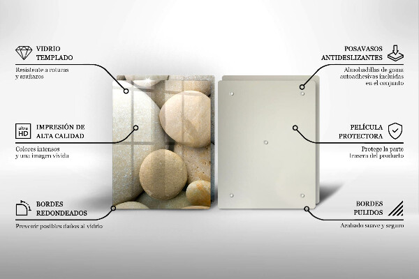 Tagliere in vetro temperato Modello di pietre ovali