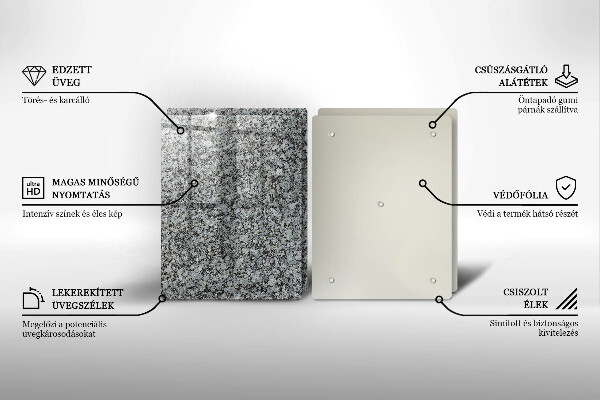 Tagliere in vetro temperato Trama di pietra