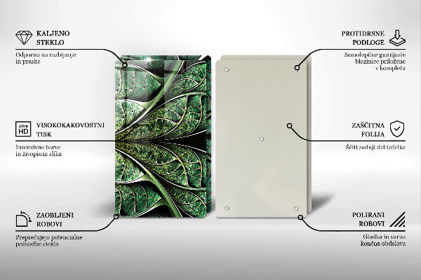Tagliere in vetro temperato Struttura della nervatura fogliare
