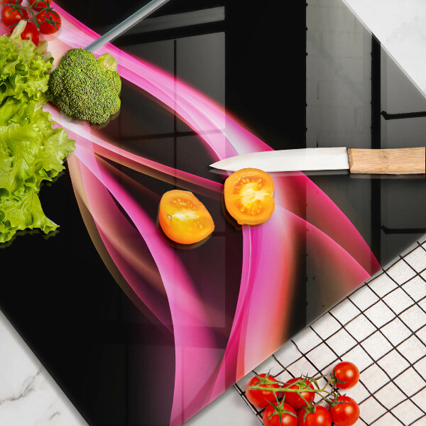 Tagliere in vetro temperato Fumo al neon astratto