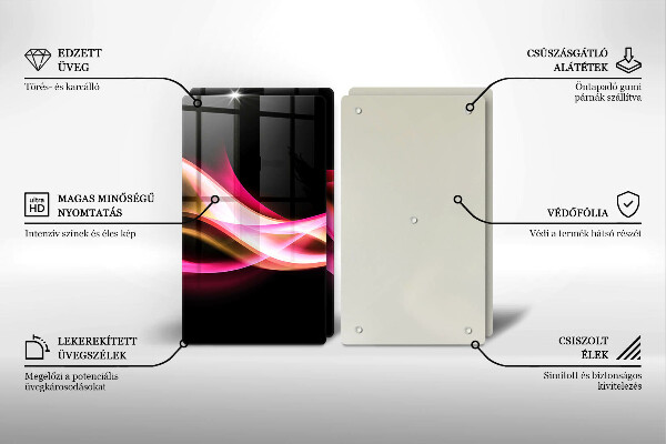 Tagliere in vetro temperato Fumo al neon astratto