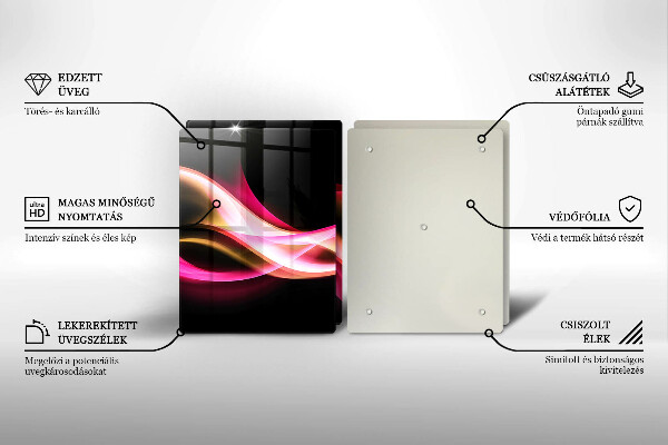 Tagliere in vetro temperato Fumo al neon astratto