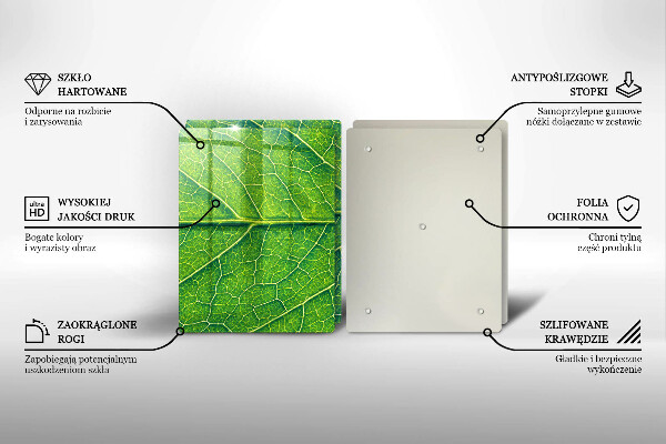 Tagliere in vetro temperato Vene delle foglie naturali