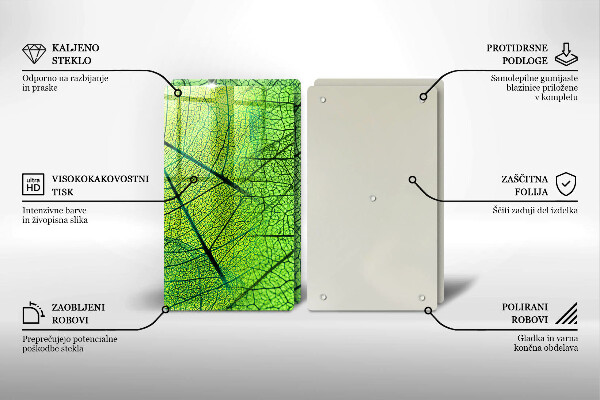 Tagliere in vetro temperato Vene delle foglie naturali