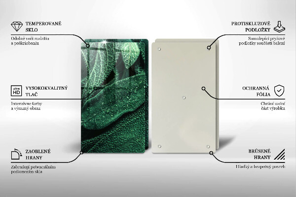 Tagliere in vetro temperato Le foglie della pianta