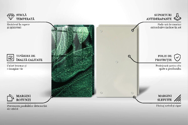 Tagliere in vetro temperato Le foglie della pianta