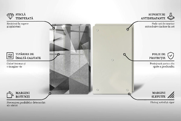 Tagliere in vetro temperato Astrazione tagliente concreta