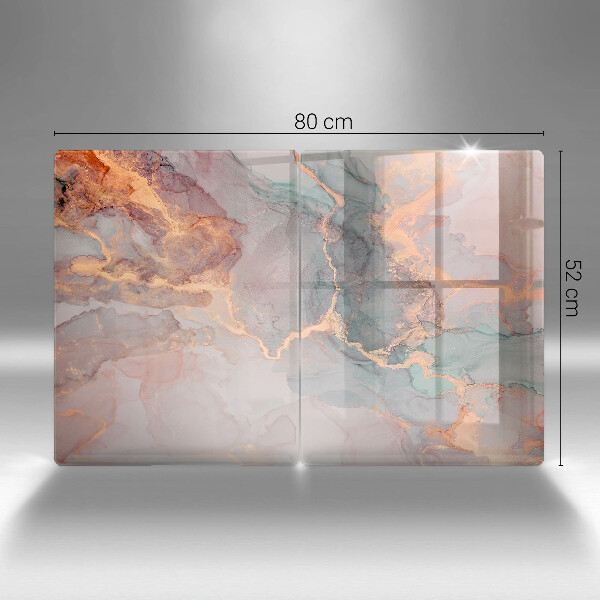 Tagliere in vetro temperato Marmo con oro