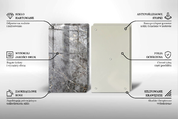 Tagliere in vetro temperato Trama di pietra