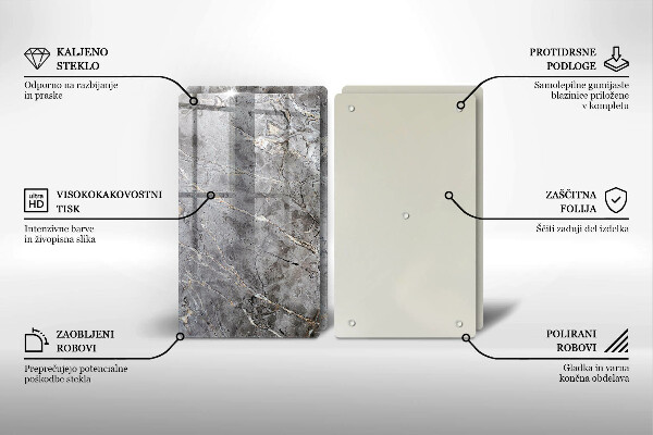 Tagliere in vetro temperato Trama di pietra