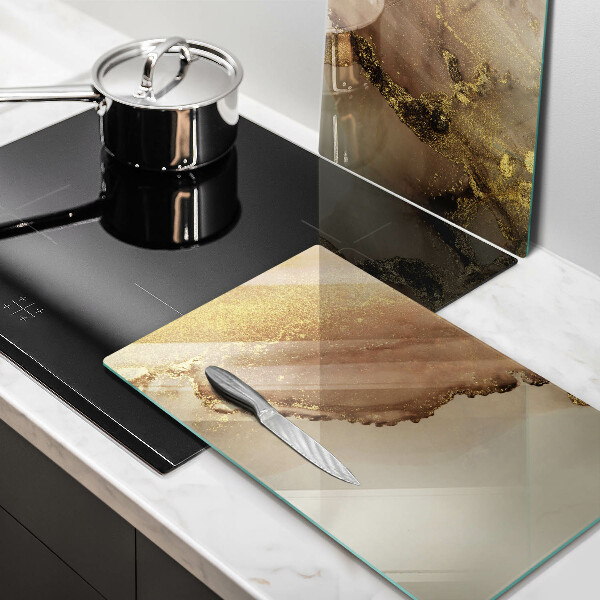 Tagliere in vetro temperato Astrazione dell'oro