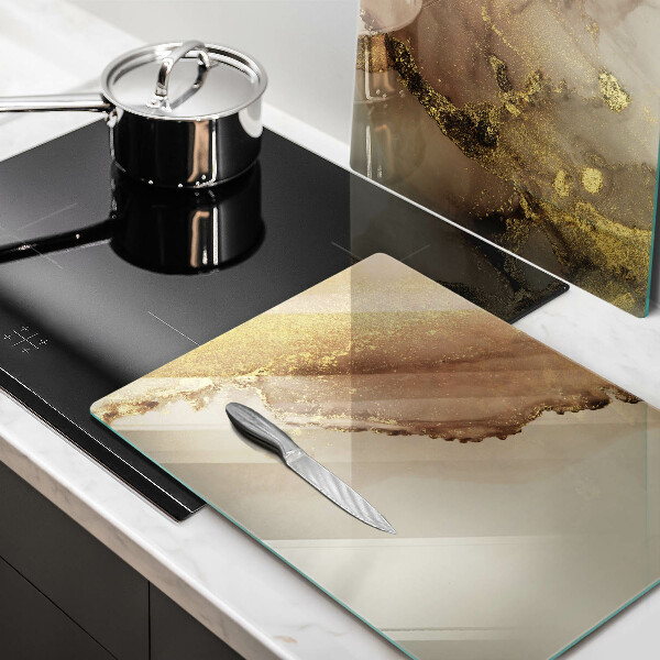 Tagliere in vetro temperato Astrazione dell'oro