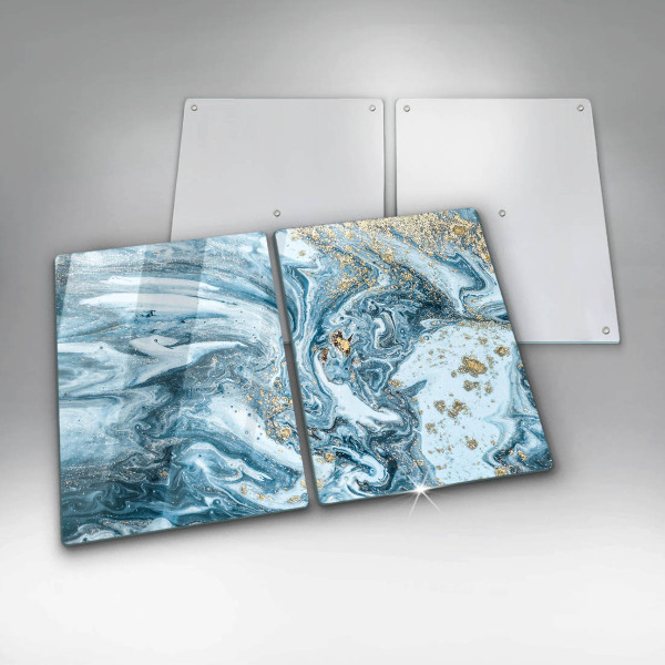 Tagliere in vetro temperato Struttura con oro