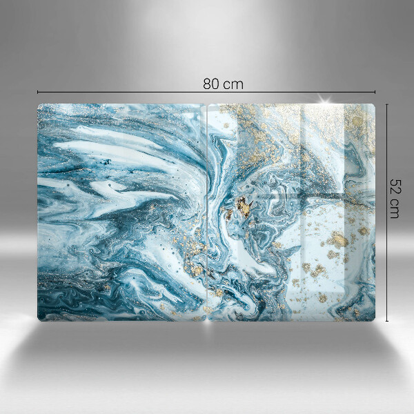 Tagliere in vetro temperato Struttura con oro