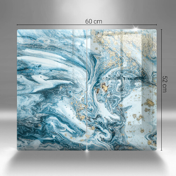 Tagliere in vetro temperato Struttura con oro