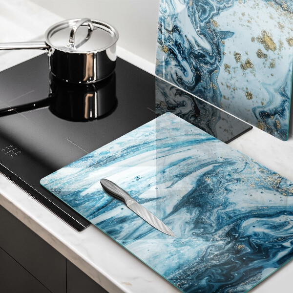 Tagliere in vetro temperato Struttura con oro