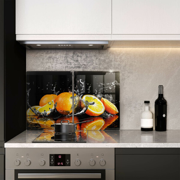 Tagliere in vetro temperato Succoso frutto arancione