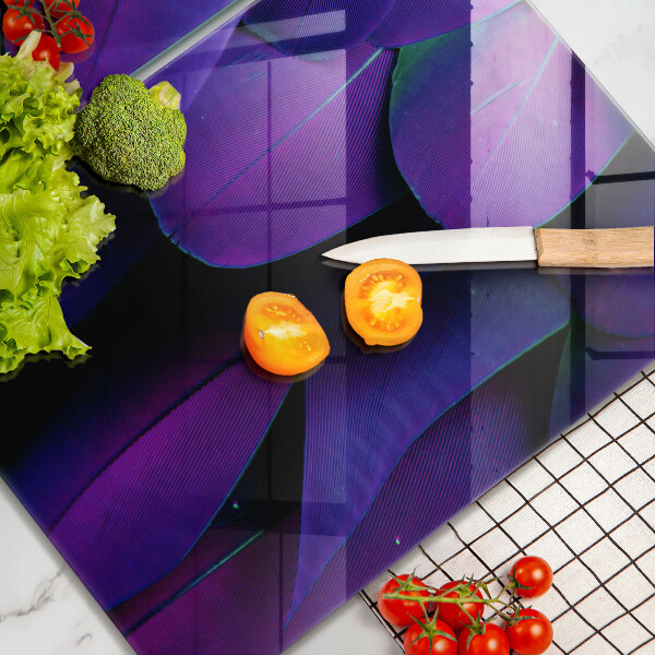 Tagliere in vetro temperato Piume al neon