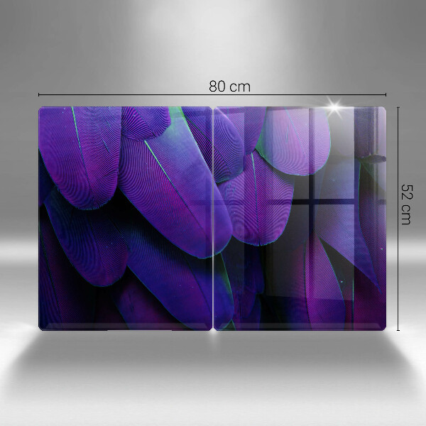 Tagliere in vetro temperato Piume al neon