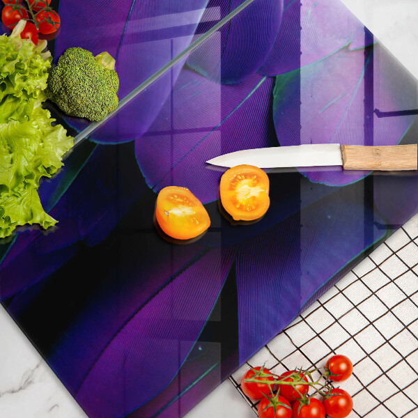 Tagliere in vetro temperato Piume al neon