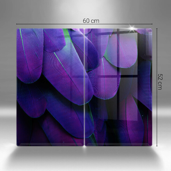 Tagliere in vetro temperato Piume al neon