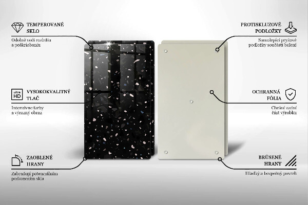 Tagliere in vetro temperato Gres scuro