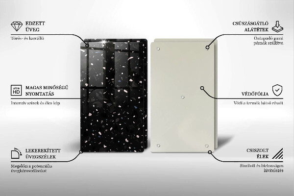 Tagliere in vetro temperato Gres scuro