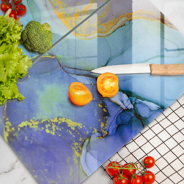 Tagliere in vetro temperato Pietra d'oro incrinata