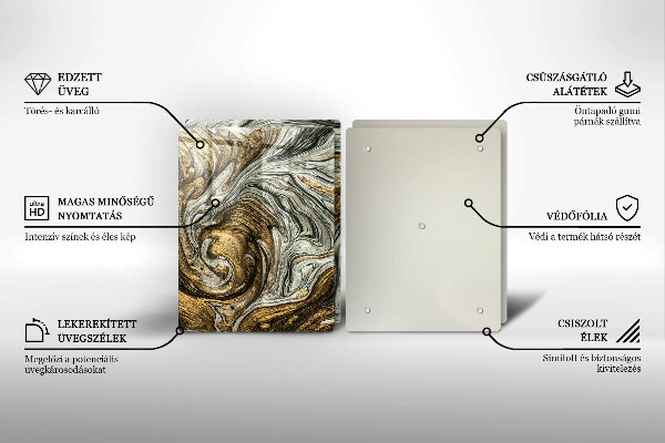 Tagliere in vetro temperato Ricca astrazione