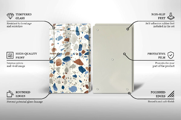 Tagliere in vetro temperato Gres decorativo