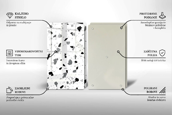 Tagliere in vetro temperato Gres decorativo