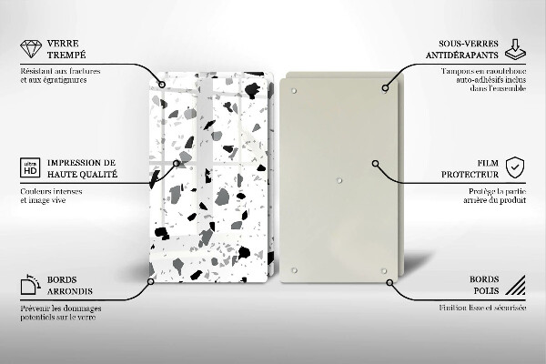 Tagliere in vetro temperato Gres decorativo