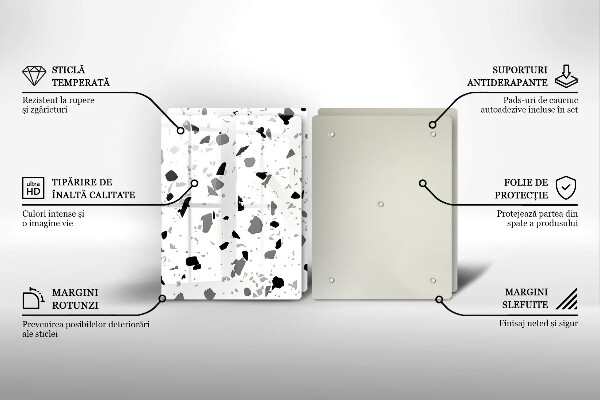 Tagliere in vetro temperato Gres decorativo