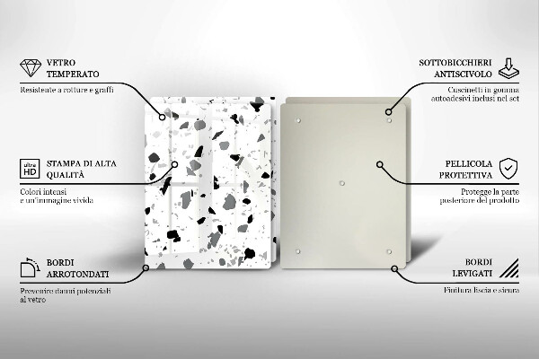 Tagliere in vetro temperato Gres decorativo