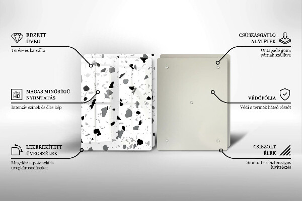 Tagliere in vetro temperato Gres decorativo