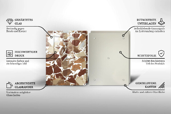 Tagliere in vetro temperato Macchie decorative per pietra