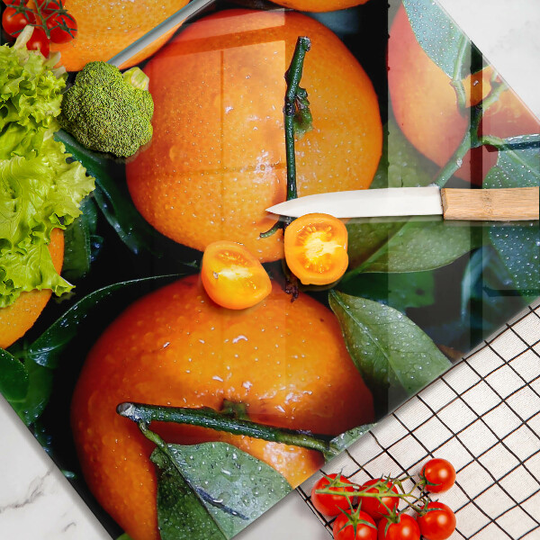 Tagliere in vetro temperato arancia