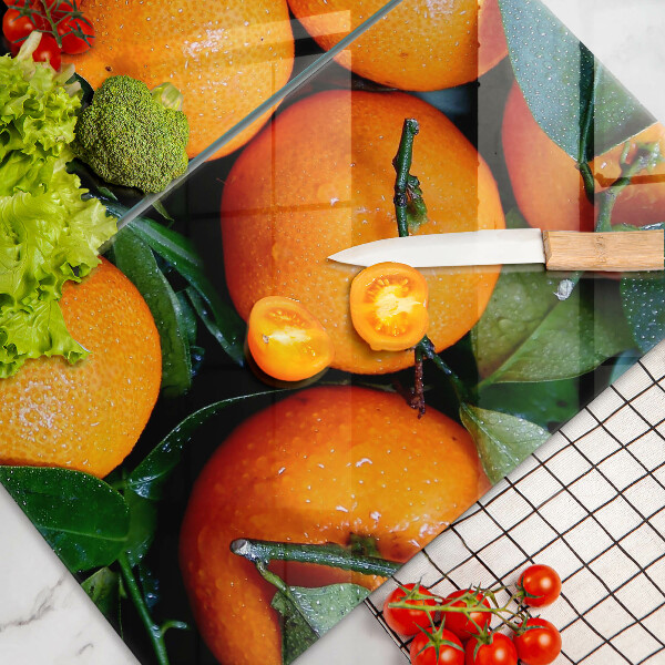 Tagliere in vetro temperato arancia