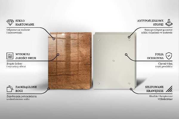 Tagliere in vetro temperato Struttura del legno