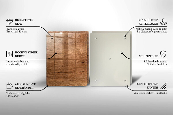 Tagliere in vetro temperato Struttura del legno
