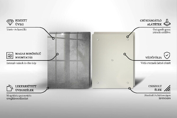 Tagliere in vetro temperato Fondo di struttura concreta