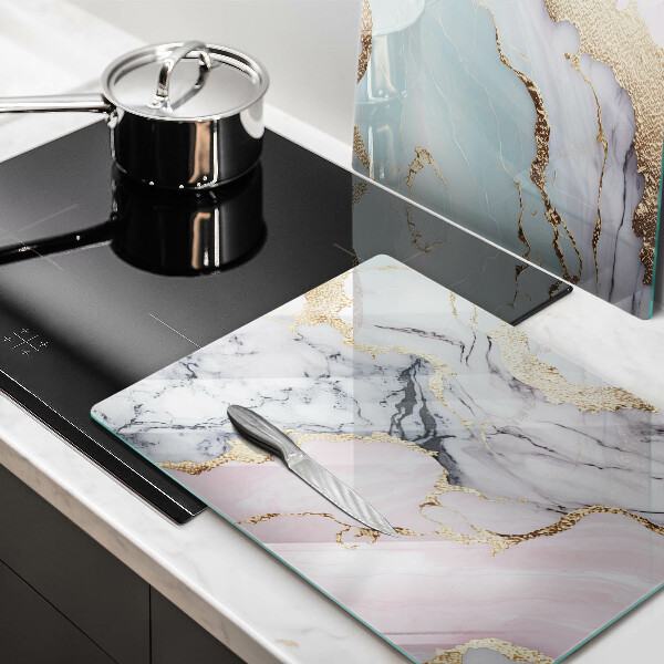 Tagliere in vetro temperato Marmo pastello