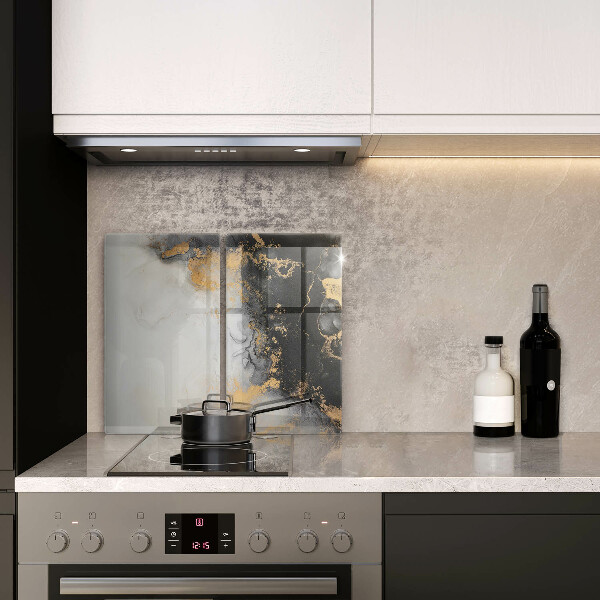 Tagliere in vetro temperato Astrazione con l'oro