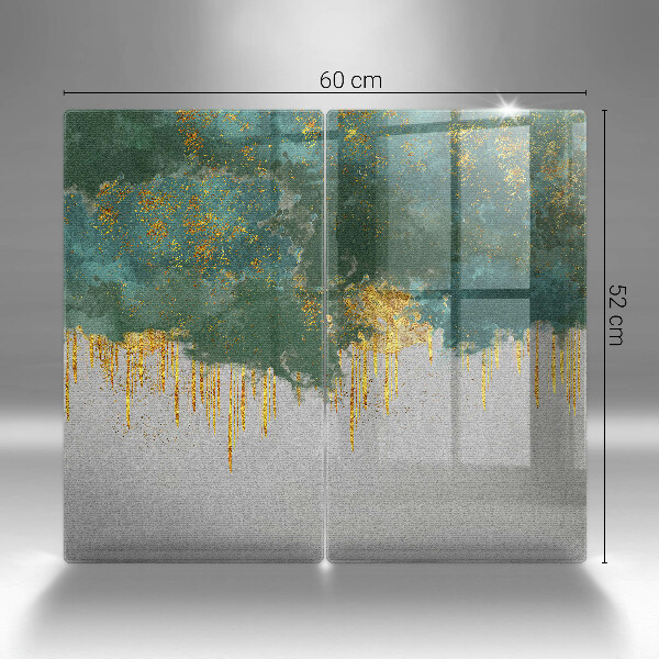 Tagliere in vetro temperato Astrazione con l'oro