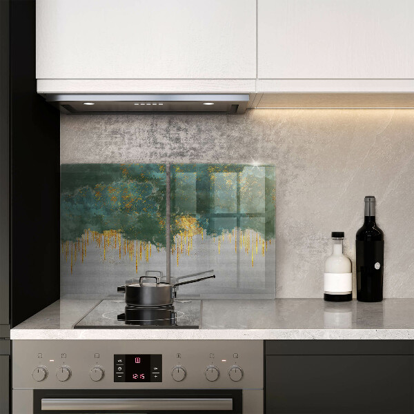 Tagliere in vetro temperato Astrazione con l'oro